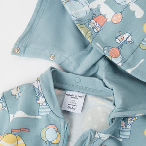 Balloon Print Cotton Baby All-In-One from the Polarn O. Pyret babywear collection. Ethically produced kids clothing.