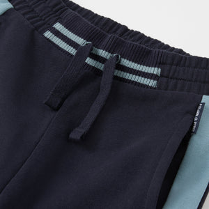 Organic Cotton Navy Kids Joggers from the Polarn O. Pyret kidswear collection. The best ethical kids clothes