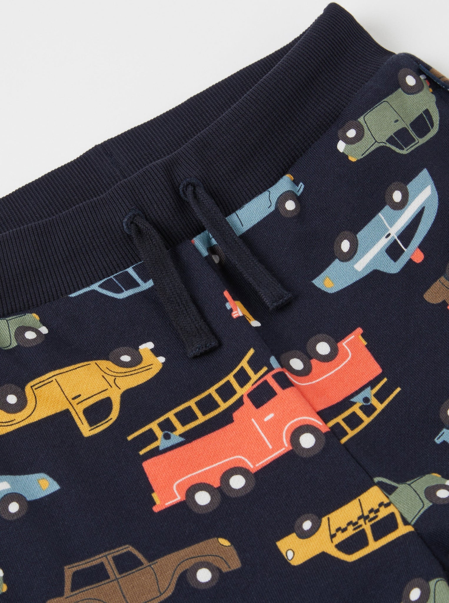 Car Print Navy Kids Joggers from the Polarn O. Pyret kidswear collection. The best ethical kids clothes