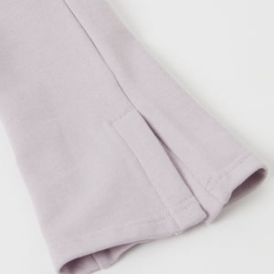 Cotton Pink Flared Kids Trousers from the Polarn O. Pyret kidswear collection. Nordic kids clothes made from sustainable sources.