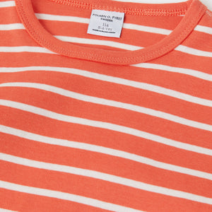Striped Organic Cotton Orange Kids Top from the Polarn O. Pyret kidswear collection. The best ethical kids clothes