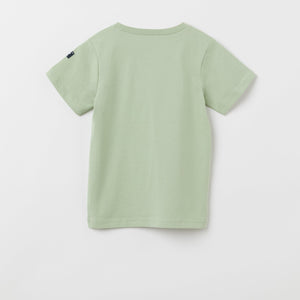 Organic Cotton Cat Print Kids T-Shirt from the Polarn O. Pyret kidswear collection. The best ethical kids clothes