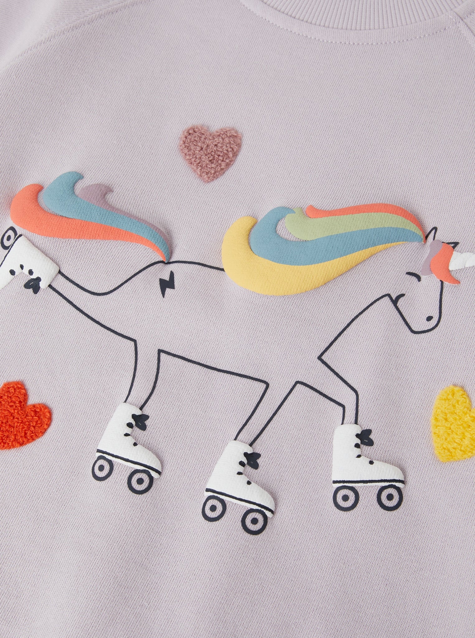 Unicorn Print Kids Sweatshirt from the Polarn O. Pyret kidswear collection. Ethically produced kids clothing.