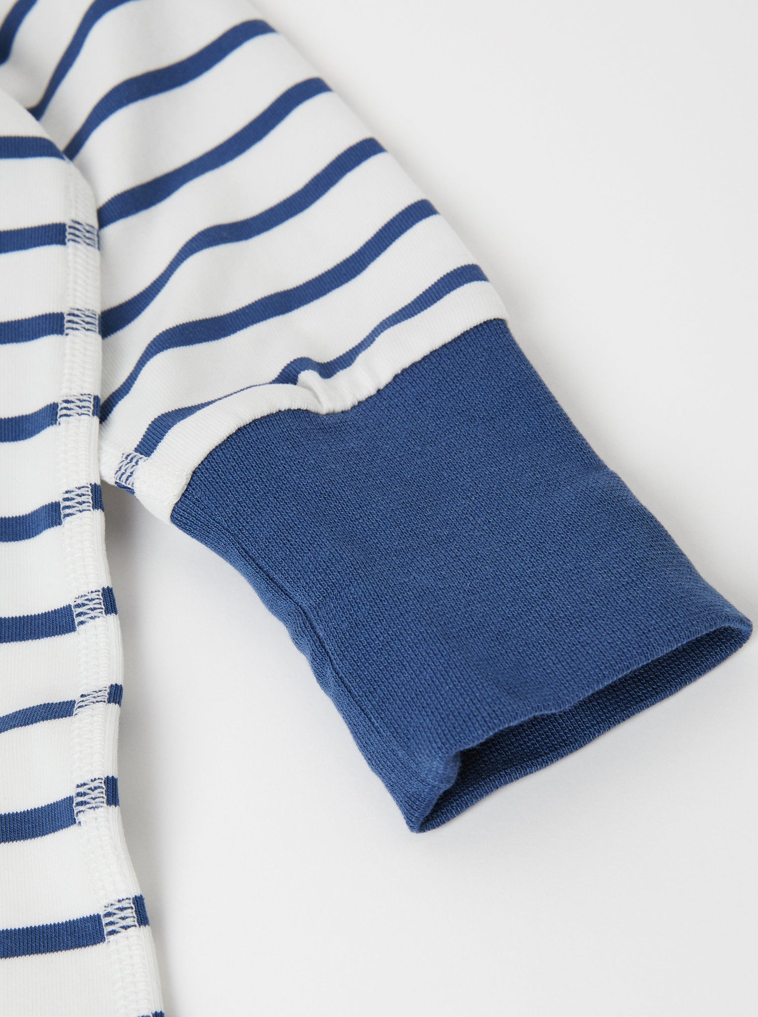 Organic Cotton Striped Baby Sleepsuit from the Polarn O. Pyret babywear collection. Ethically produced kids clothing.