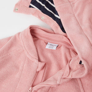 Cotton Pink Kids Dressing Gown from the Polarn O. Pyret kidswear collection. The best ethical kids clothes