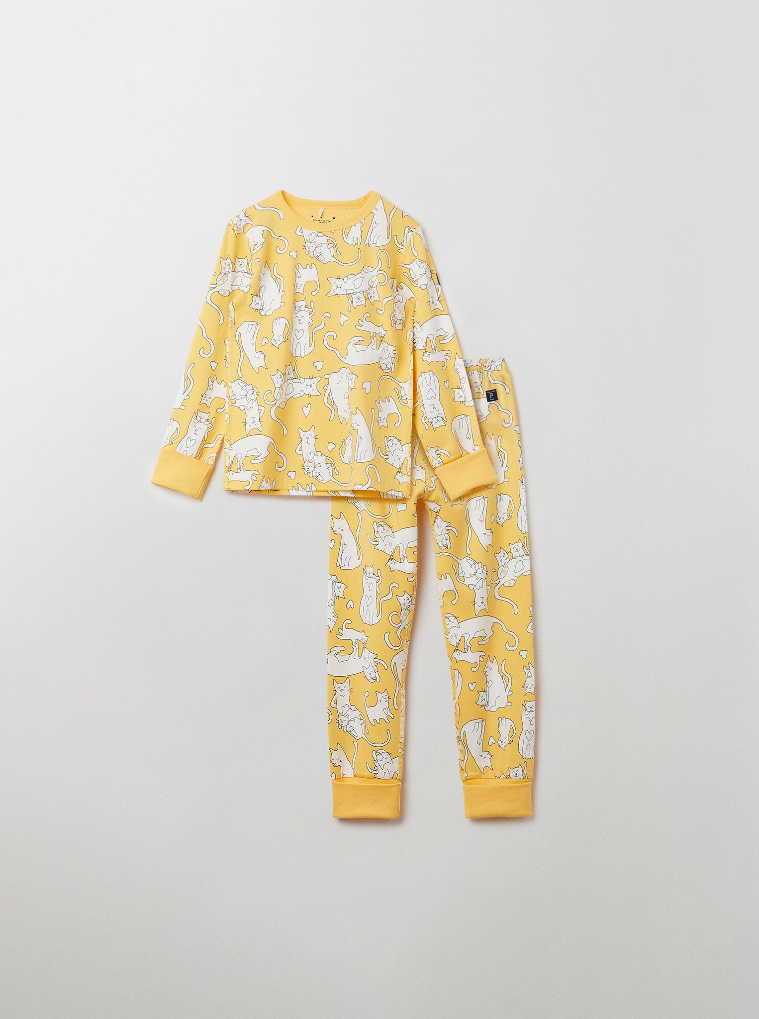 Organic Cotton Floral Kids Pyjamas from the Polarn O. Pyret kidswear collection. Ethically produced kids clothing.