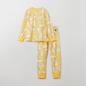 Organic Cotton Floral Kids Pyjamas from the Polarn O. Pyret kidswear collection. Ethically produced kids clothing.