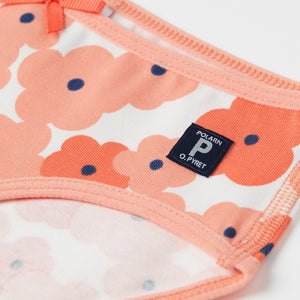 Organic Cotton Orange Girls Briefs from the Polarn O. Pyret kidswear collection. The best ethical kids clothes
