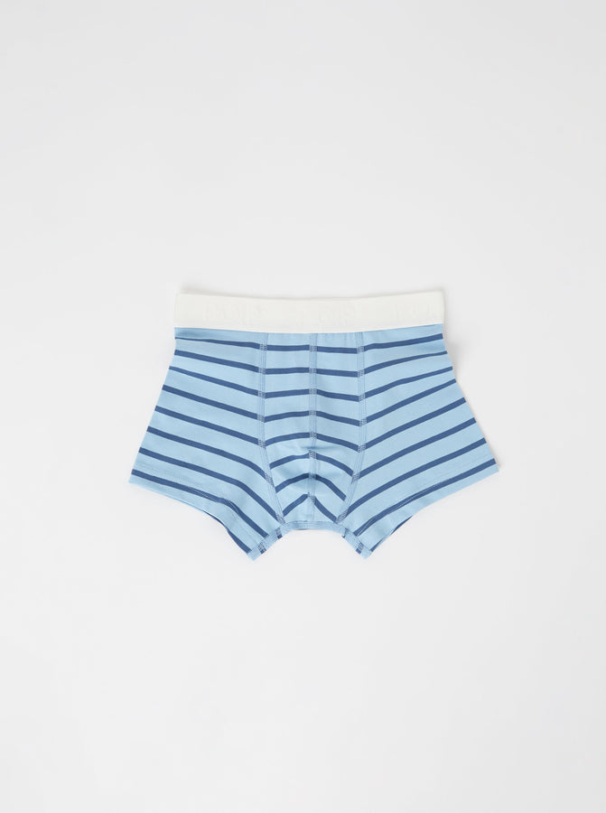 Organic Cotton Blue Boys Boxer Shorts from the Polarn O. Pyret kidswear collection. The best ethical kids clothes