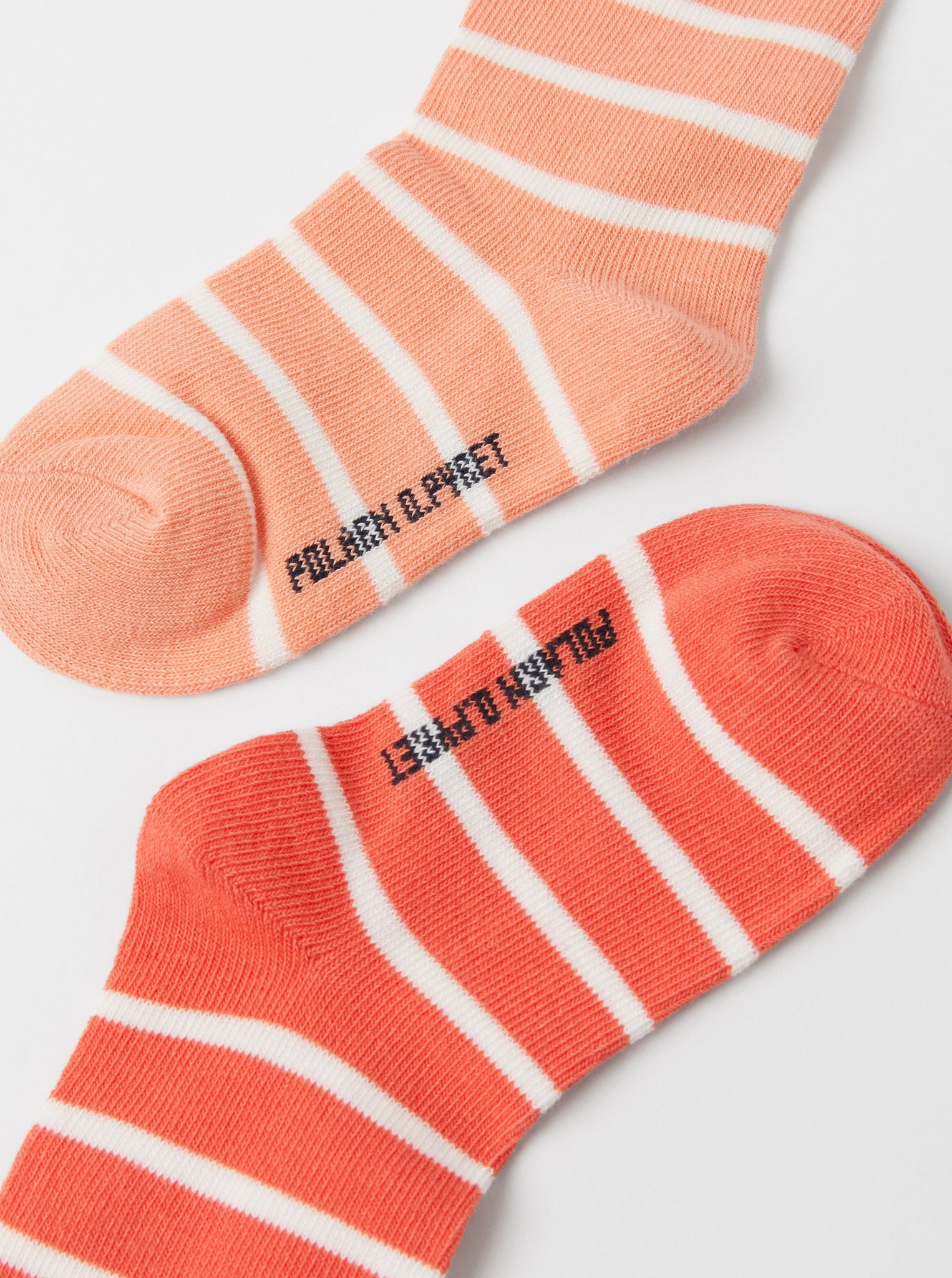 Two Pack Cotton Orange Kids Socks from the Polarn O. Pyret kidswear collection. Clothes made using sustainably sourced materials.