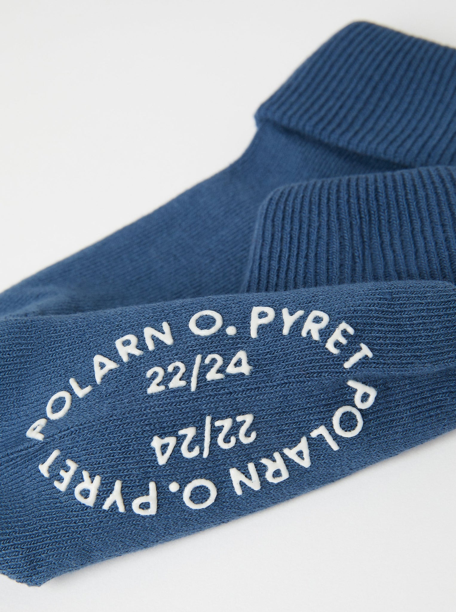 Two Pack Blue Antislip Kids Socks from the Polarn O. Pyret kidswear collection. Ethically produced kids clothing.