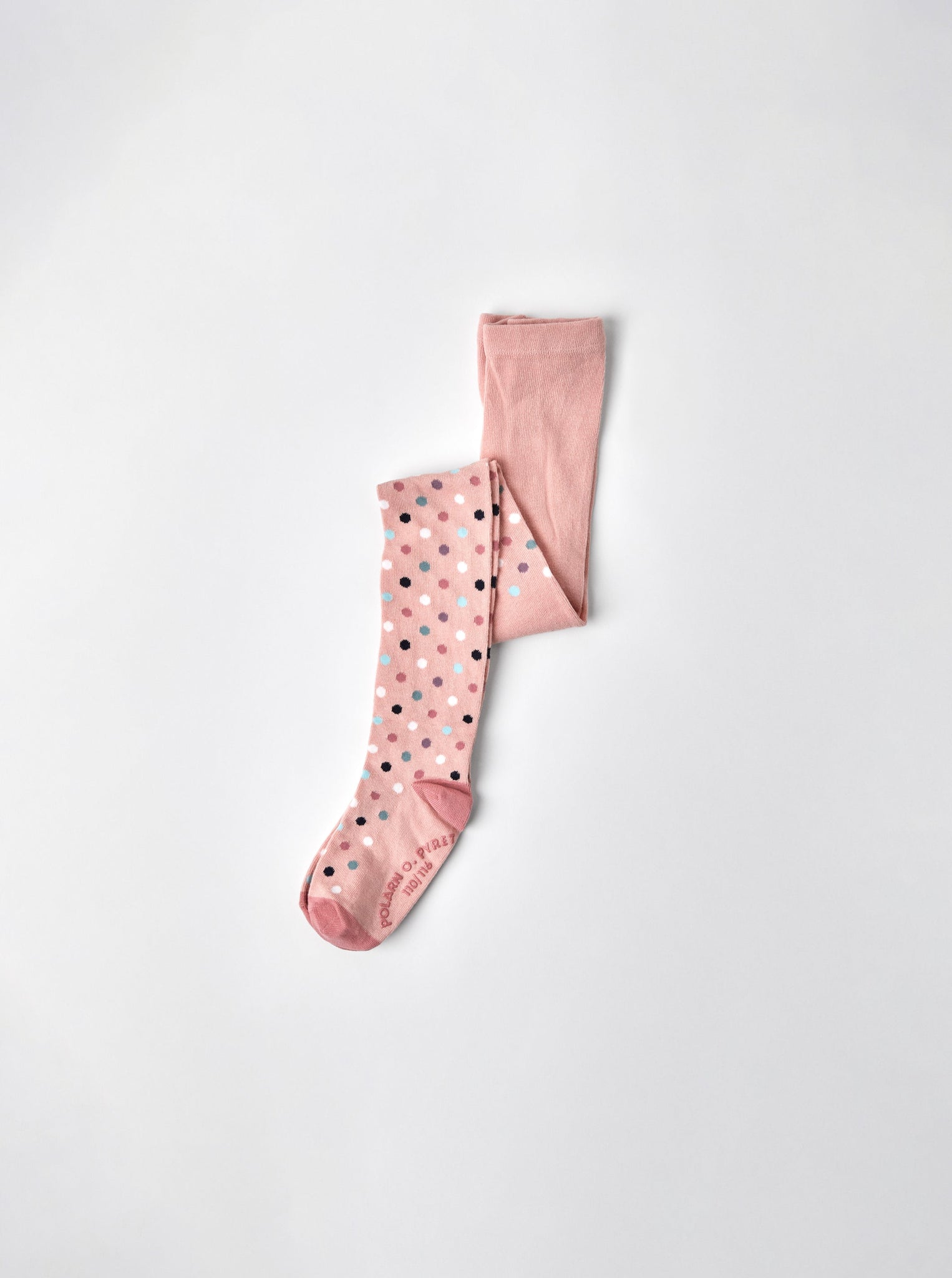 Polka Dot Pink Baby Tights from the Polarn O. Pyret babywear collection. Nordic kids clothes made from sustainable sources.