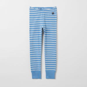 Organic Cotton Blue Kids Leggings from the Polarn O. Pyret kidswear collection. Ethically produced kids clothing.