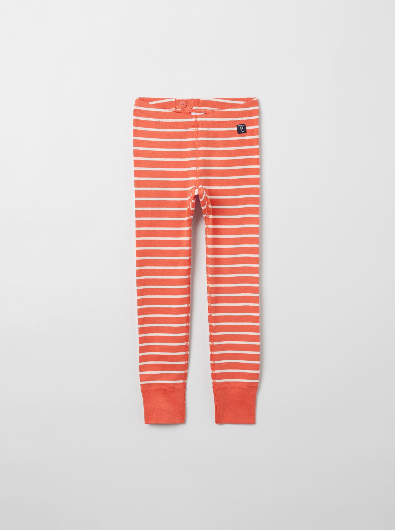 Organic Cotton Orange Kids Leggings from the Polarn O. Pyret kidswear collection. Clothes made using sustainably sourced materials.