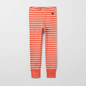 Organic Cotton Orange Kids Leggings from the Polarn O. Pyret kidswear collection. Clothes made using sustainably sourced materials.