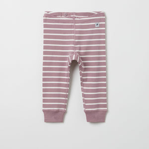 Organic Cotton Purple Baby Leggings from the Polarn O. Pyret babywear collection. Nordic kids clothes made from sustainable sources.
