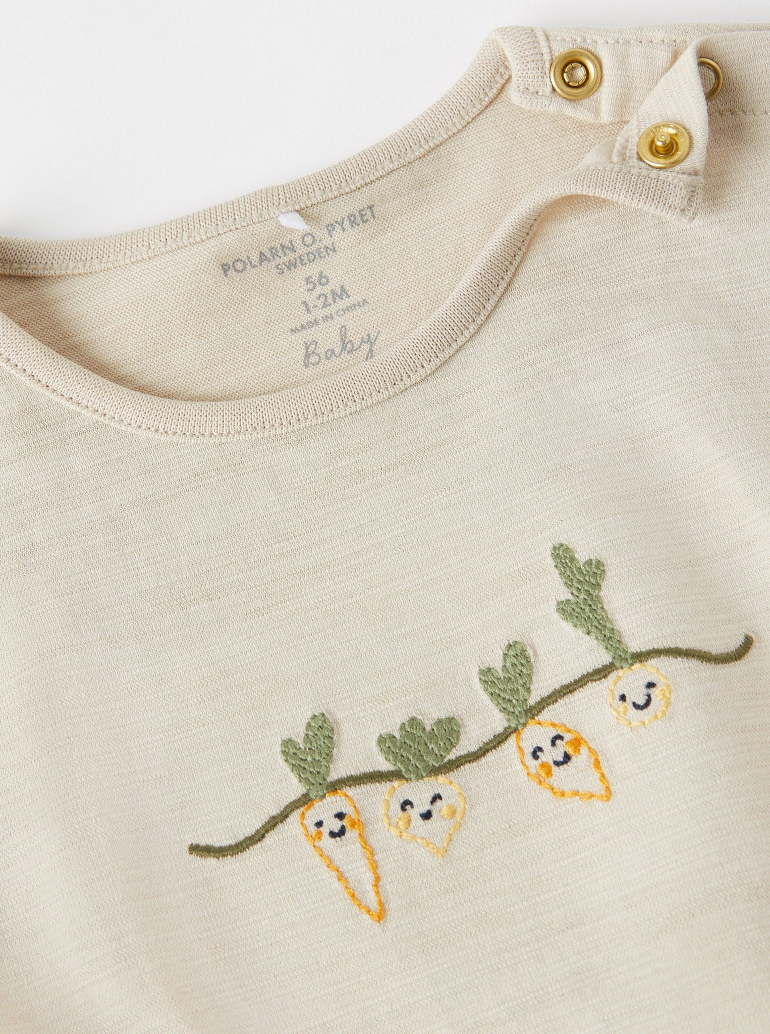 Vegetable Embroidered Babygrow