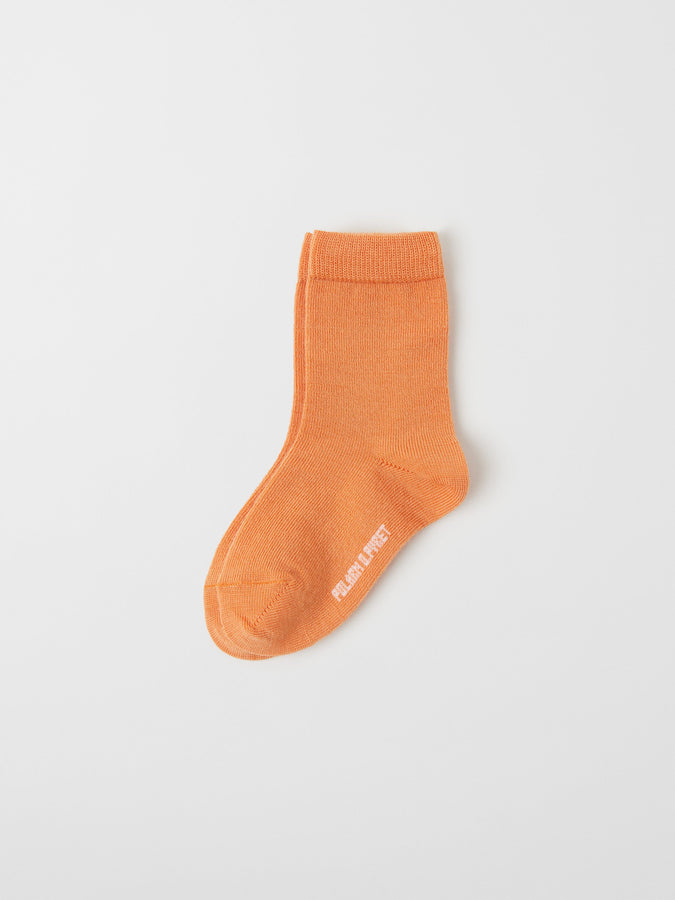 Merino Wool Yellow Kids Socks from the Polarn O. Pyret kidswear collection. Ethically produced kids clothing.