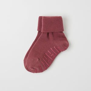 Merino Wool Red Antislip Kids Socks from the Polarn O. Pyret kidswear collection. Clothes made using sustainably sourced materials.