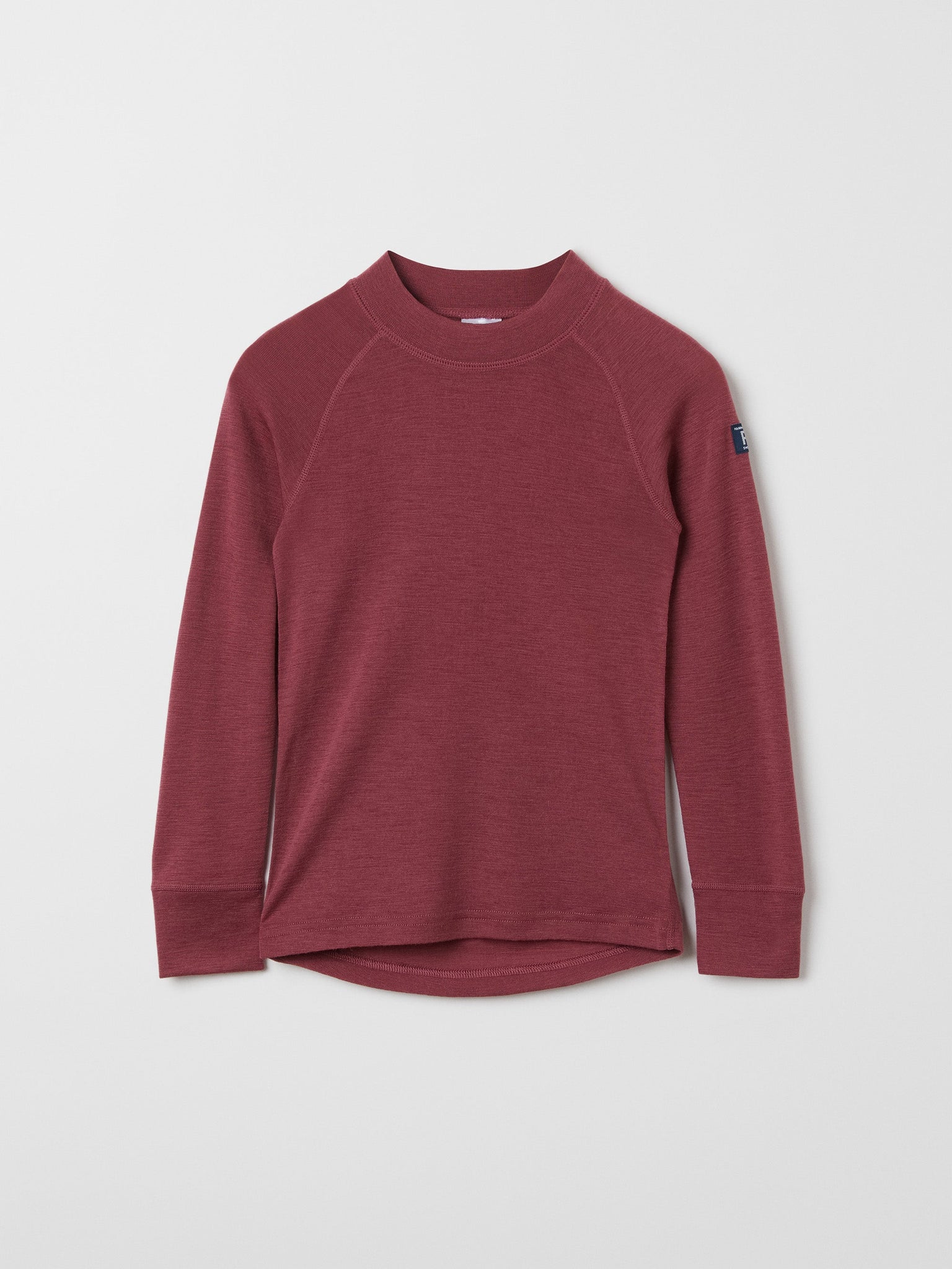 Red Merino Wool Kids Thermal Top from the Polarn O. Pyret outerwear collection. The best ethical kids outerwear.