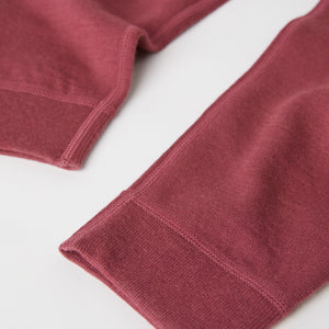 Terry Wool Red Kids Thermal Leggings from the Polarn O. Pyret outerwear collection. The best ethical kids outerwear.