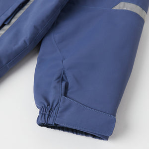 Kids Blue Waterproof Shell Jacket from the Polarn O. Pyret outerwear collection. Made using ethically sourced materials.