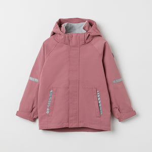 Kids Pink Waterproof Shell Jacket from the Polarn O. Pyret outerwear collection. Quality kids clothing made to last.