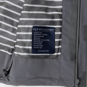 Kids Grey Waterproof Shell Jacket from the Polarn O. Pyret outerwear collection. Quality kids clothing made to last.