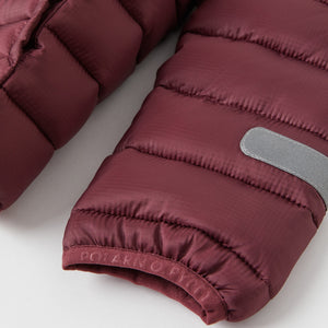 Water Resistant Red Kids Puffer Jacket from the Polarn O. Pyret outerwear collection. Kids outerwear made from sustainably source materials