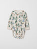 Forest Print Organic Cotton Babygrow from the Polarn O. Pyret baby collection. Clothes made using sustainably sourced materials.