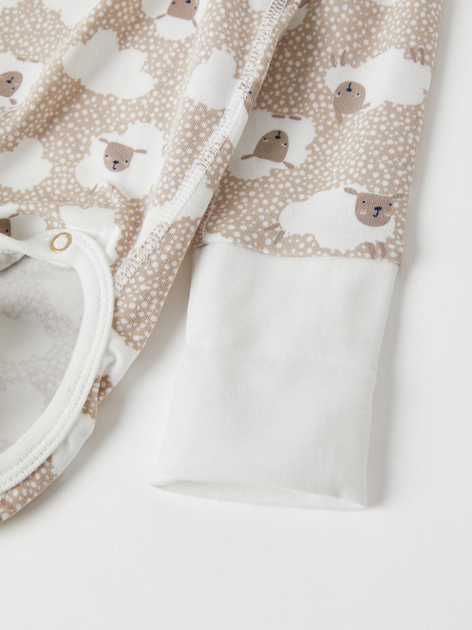Bunny Print Organic Cotton Babygrow from the Polarn O. Pyret baby collection. Ethically produced baby clothing.