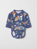 Cotton Animal Print Wraparound Babygrow from the Polarn O. Pyret baby collection. Made using 100% GOTS Organic Cotton