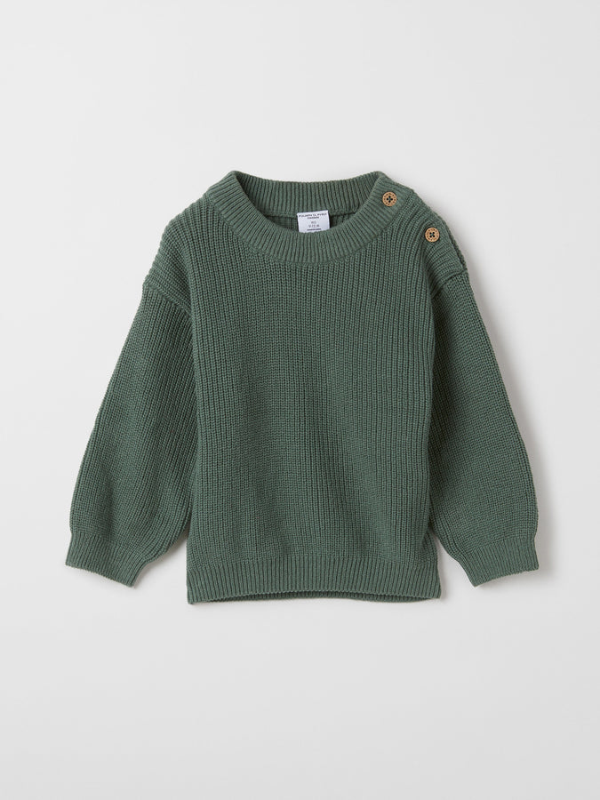 Organic Cotton Knitted Baby Jumper from the Polarn O. Pyret baby collection. Made using 100% GOTS Organic Cotton