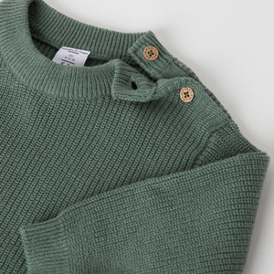 Organic Cotton Knitted Baby Jumper from the Polarn O. Pyret baby collection. Made using 100% GOTS Organic Cotton