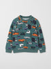 Cotton Car Print Kids Sweatshirt from the Polarn O. Pyret kidswear collection. Nordic kids clothes made from sustainable sources.