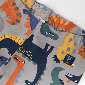 Organic Cotton Dinosaur Kids Leggings from the Polarn O. Pyret kidswear collection. Clothes made using sustainably sourced materials.