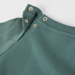 Organic Cotton Green Kids Sweatshirt from the Polarn O. Pyret kidswear collection. The best ethical kids clothes