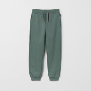 Organic Cotton Green Kids Joggers from the Polarn O. Pyret kidswear collection. Made using 100% GOTS Organic Cotton