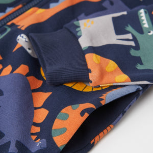 Navy Dinosaur Print Kids Hoodie from the Polarn O. Pyret kidswear collection. Made using 100% GOTS Organic Cotton