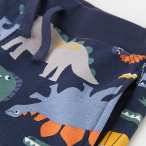 Cotton Dinosaur Print Kids Joggers from the Polarn O. Pyret kidswear collection. Clothes made using sustainably sourced materials.