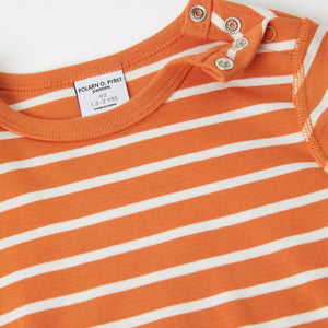 Organic Cotton Orange Kids Top from the Polarn O. Pyret kidswear collection. Clothes made using sustainably sourced materials.