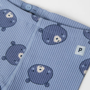 Bear Print Cotton Baby Leggings from the Polarn O. Pyret baby collection. Ethically produced baby clothing.