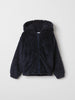 Navy Teddy Fleece Kids Hoodie from the Polarn O. Pyret kidswear collection. Ethically produced kids clothing.