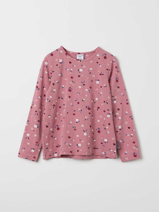 Organic Cotton Floral Kids Top from the Polarn O. Pyret kidswear collection. Ethically produced kids clothing.
