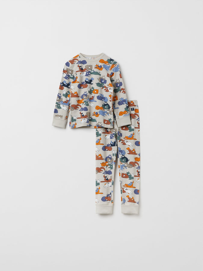 Cotton Animal Print Kids Pyjamas  from the Polarn O. Pyret kidswear collection. The best ethical kids clothes