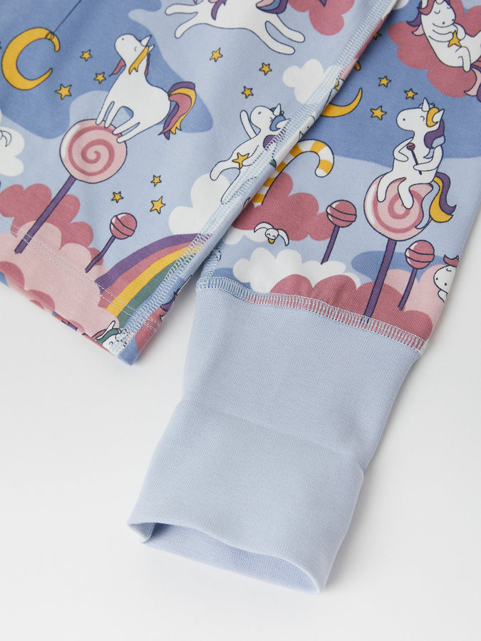 Organic Cotton Unicorn Kids Pyjamas from the Polarn O. Pyret kidswear collection. Ethically produced kids clothing.