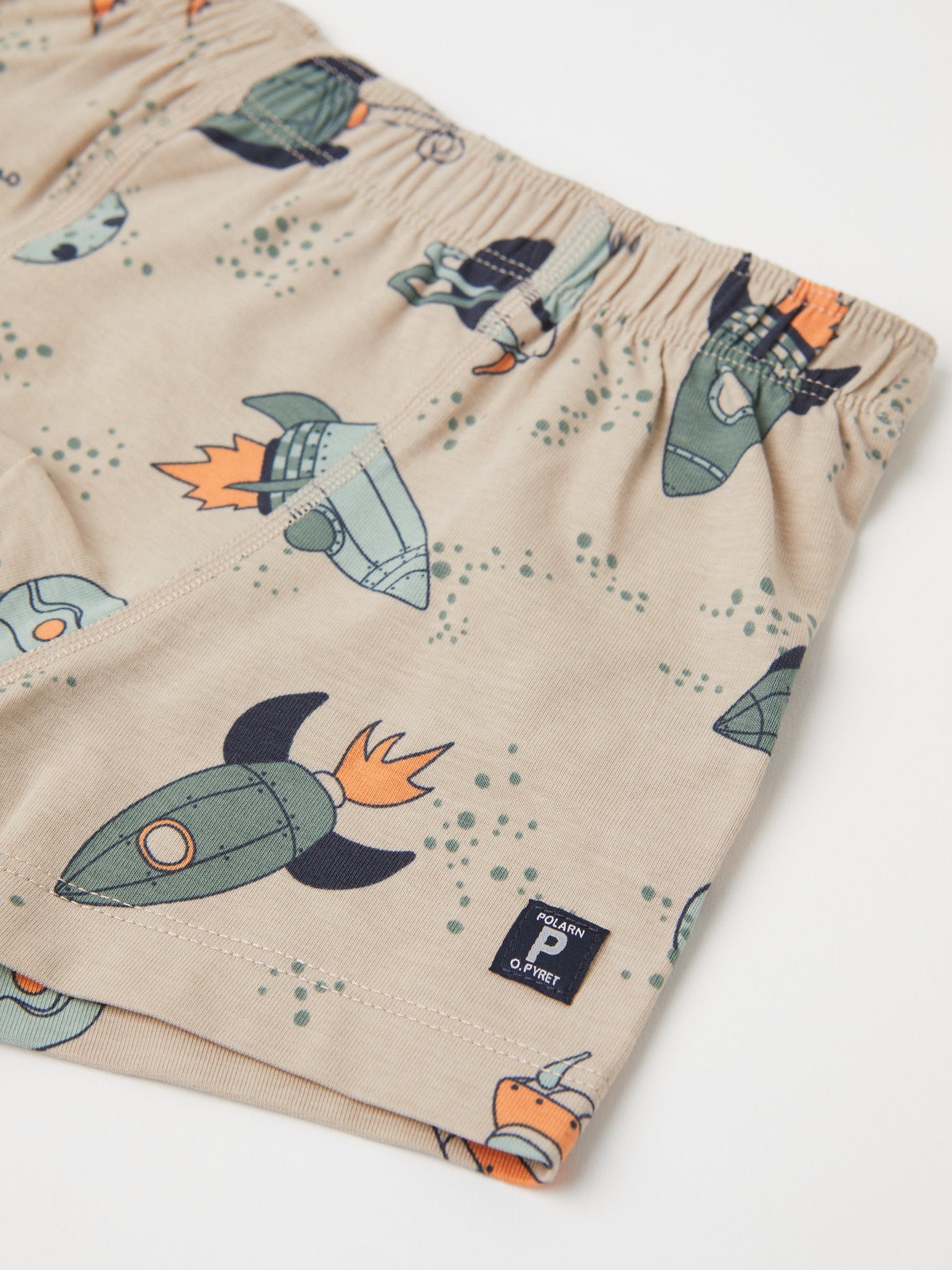 Organic Cotton Boys Boxer Shorts from the Polarn O. Pyret kidswear collection. Clothes made using sustainably sourced materials.