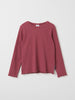 Ribbed Organic Cotton Red Kids Top from the Polarn O. Pyret kidswear collection. The best ethical kids clothes