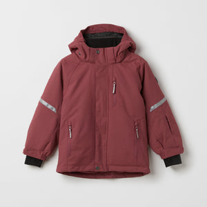 Red Kids Padded Waterproof Coat from the Polarn O. Pyret outerwear collection. The best ethical kids outerwear.