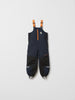 Navy Kids Padded Waterproof Salopettes from the Polarn O. Pyret outerwear collection. Quality kids clothing made to last.